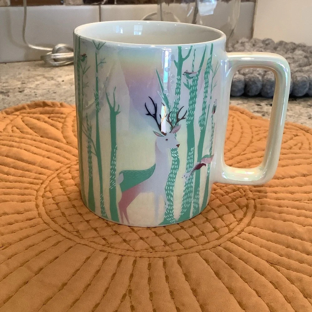 Starbucks Deer Forest Mug Iridescent New